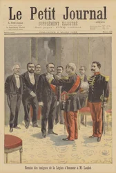 Präsident Loubet von Frankreich wird mit den Insignien der Ehrenlegion ausgezeichnet